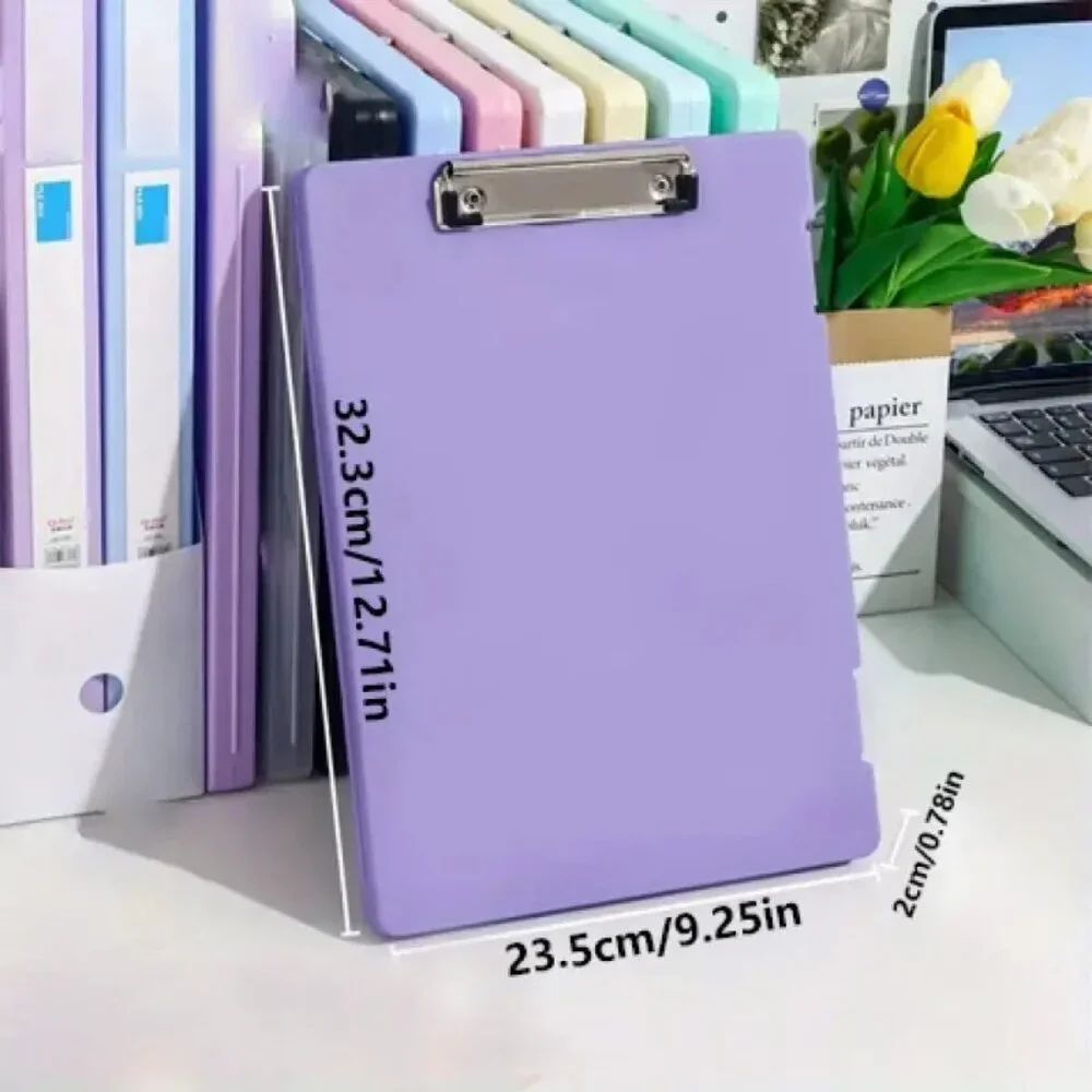 NWT Clipboard Storage PURPLE Paper File Organizer 200 Sheets Pen Pencil Holder